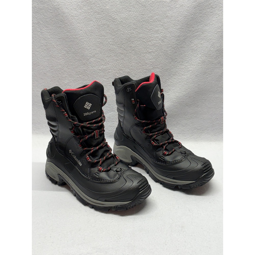 Columbia Bugaboot III Waterproof Winter Boots Black Red BM5980-012 Mens 10